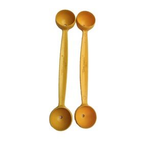 2 Tupperware Vintage Orange Melon Ball Cookie Baller Double End Fruit Scoop 1333